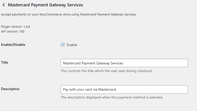 WooCommerce Mastercard Payment Gateway